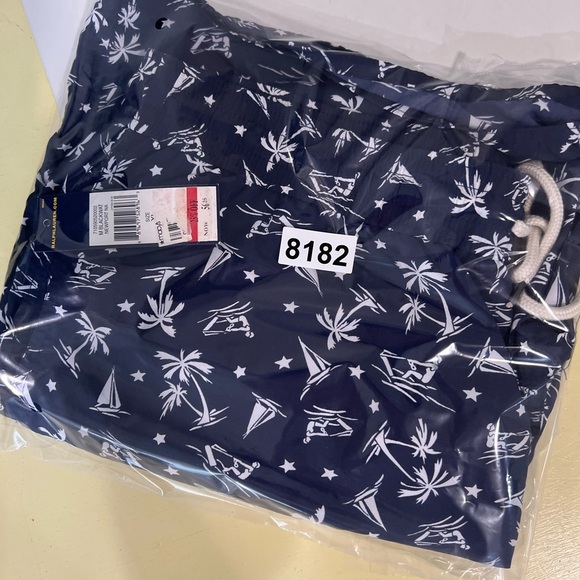 NWT Polo Ralph Lauren XL Blue and White Swim Trunks All Over Print Design Ski - Picture 9 of 9